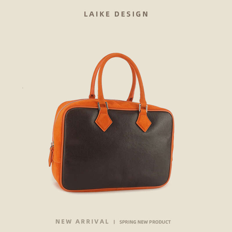 25 Spring New Vegetable Tanned Handbag Niche High-end Single Shoulder Briefcase Boston Genuine Leather Women's Bag