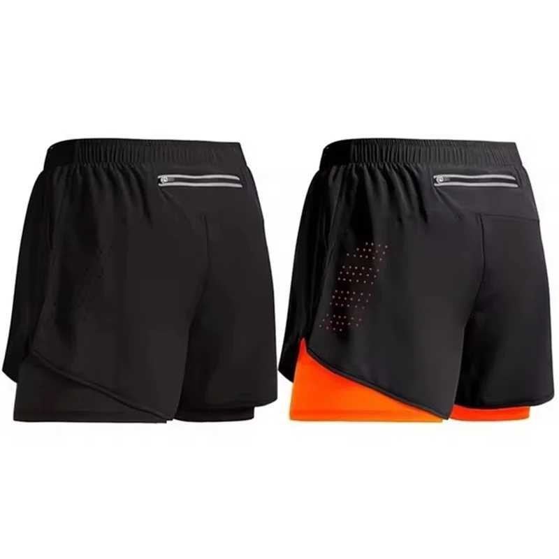NEW Summer Fitness Built-in pocket Woven shorts men Quick Dry Gym Beach shorts Running Two pieces Double-deck Training Shorts X250528