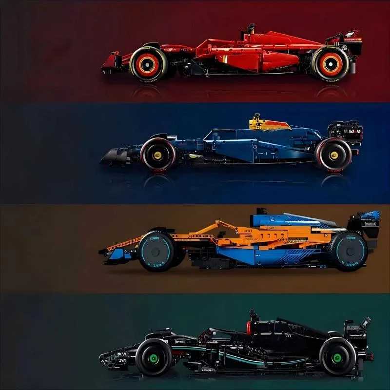 New Technical 1639PCS 42206 42207 F1 Performance RB20 SF24 Race Car Building Blocks Car Collectible Model Car Kit Toy Adult Gift Z250528