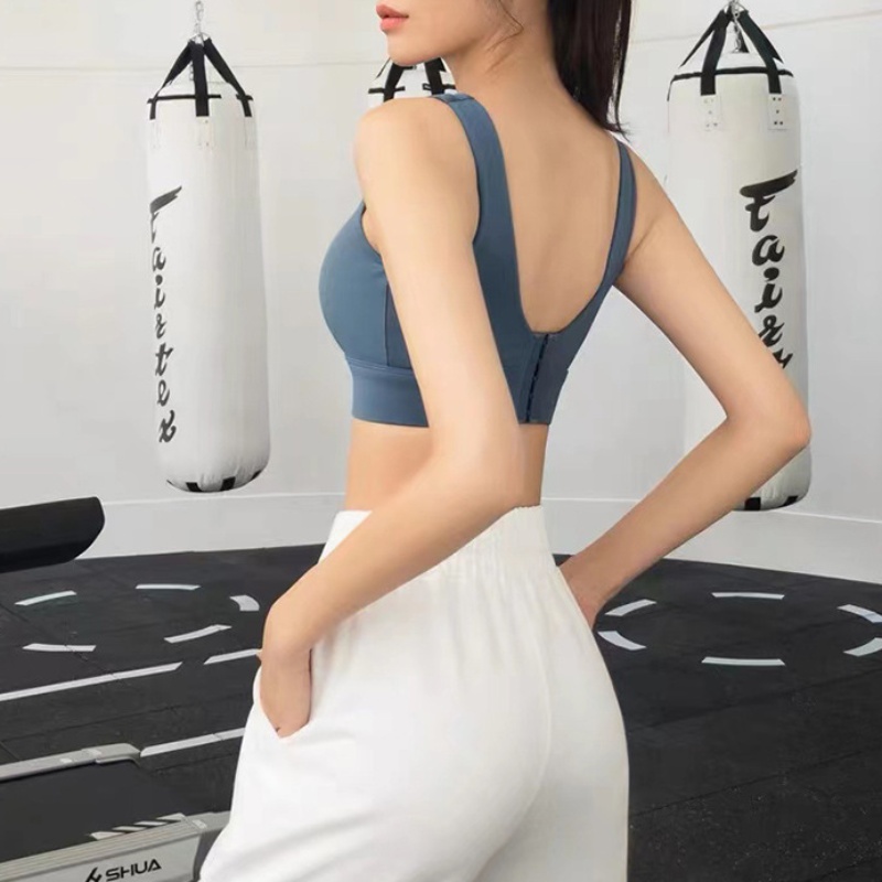 Sports bra yoga outfits women vest gym top sleeveless athletic undergarments no underwires with chest pads outdoor running breathable workout clothes 