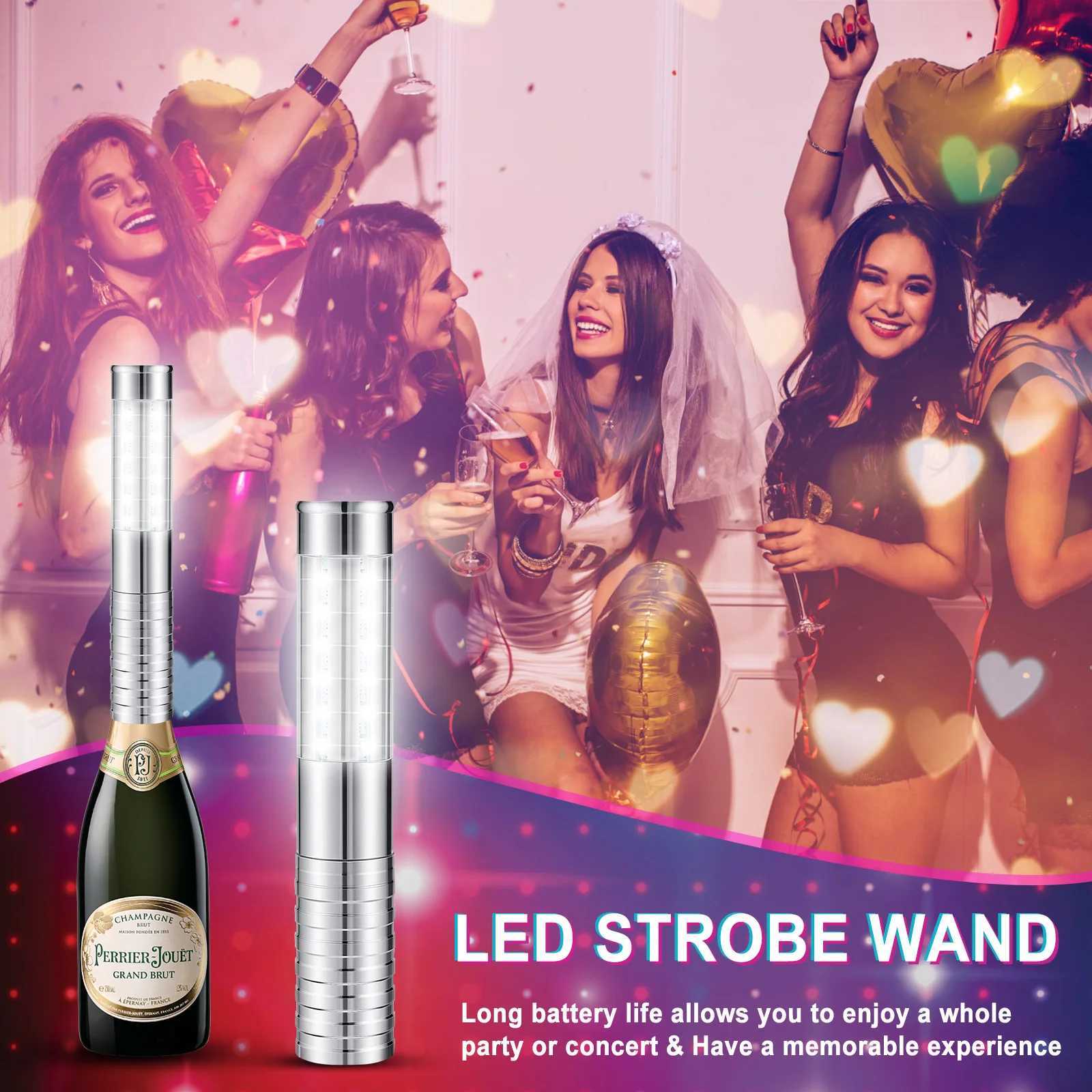 LED Strobe Baton Light LED Bottle Service Light Reusable Light Champagne Bottle Handheld Light for Outdoor Party Concert Events W250528
