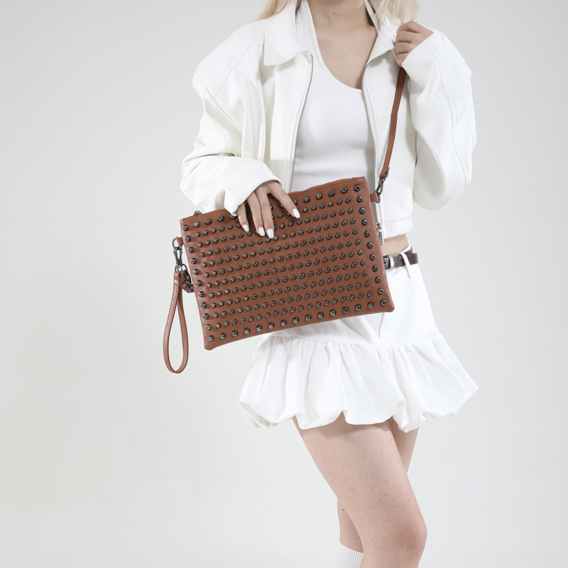 Luxury Brand Designer Bag Bags For Women 2025 New Style Diamond Studded And Nailed Popular Women's Shoulder Versatile Casual Crossbody Bag