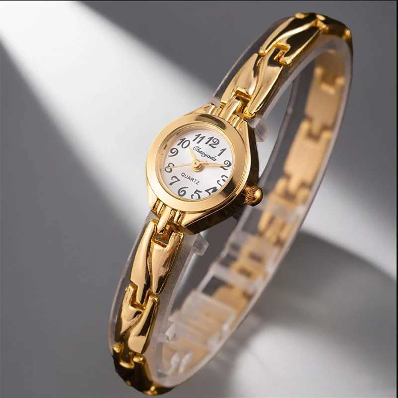 Luxury Gold Plated Ladies Watch Elegant Small Women Bracelet Watch Fashion Ladies Analog Quartz Wristwatch Clock Gift Reloj XJ250527