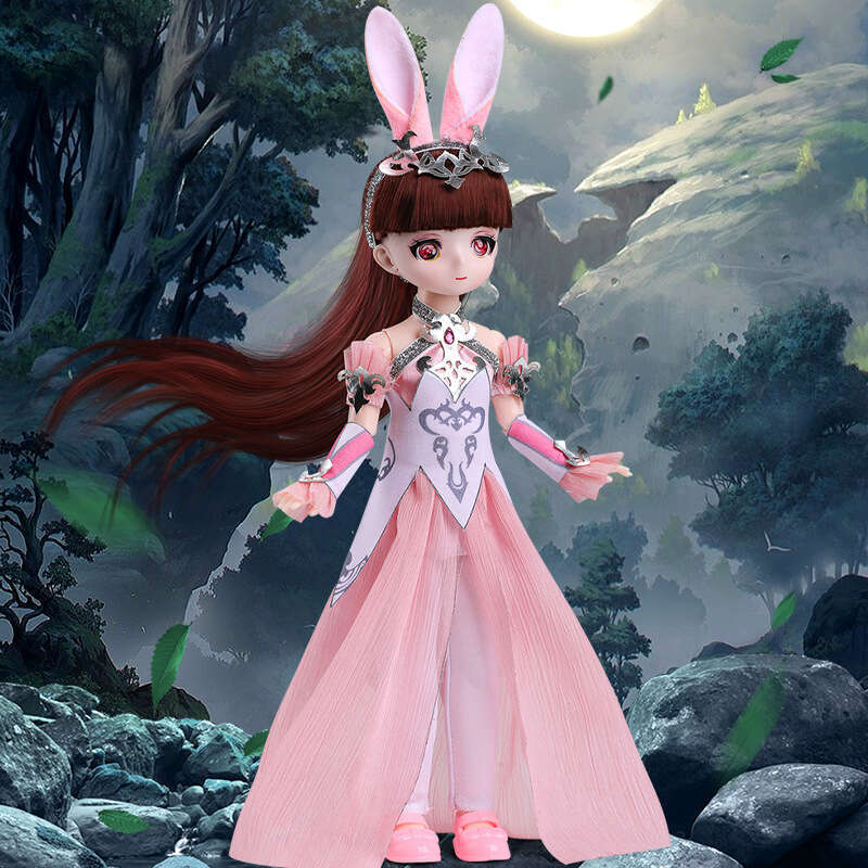 2024 New Little Dance Princess Tang San Girl Children's Toy Set Realistic Figurine Doll Handmade