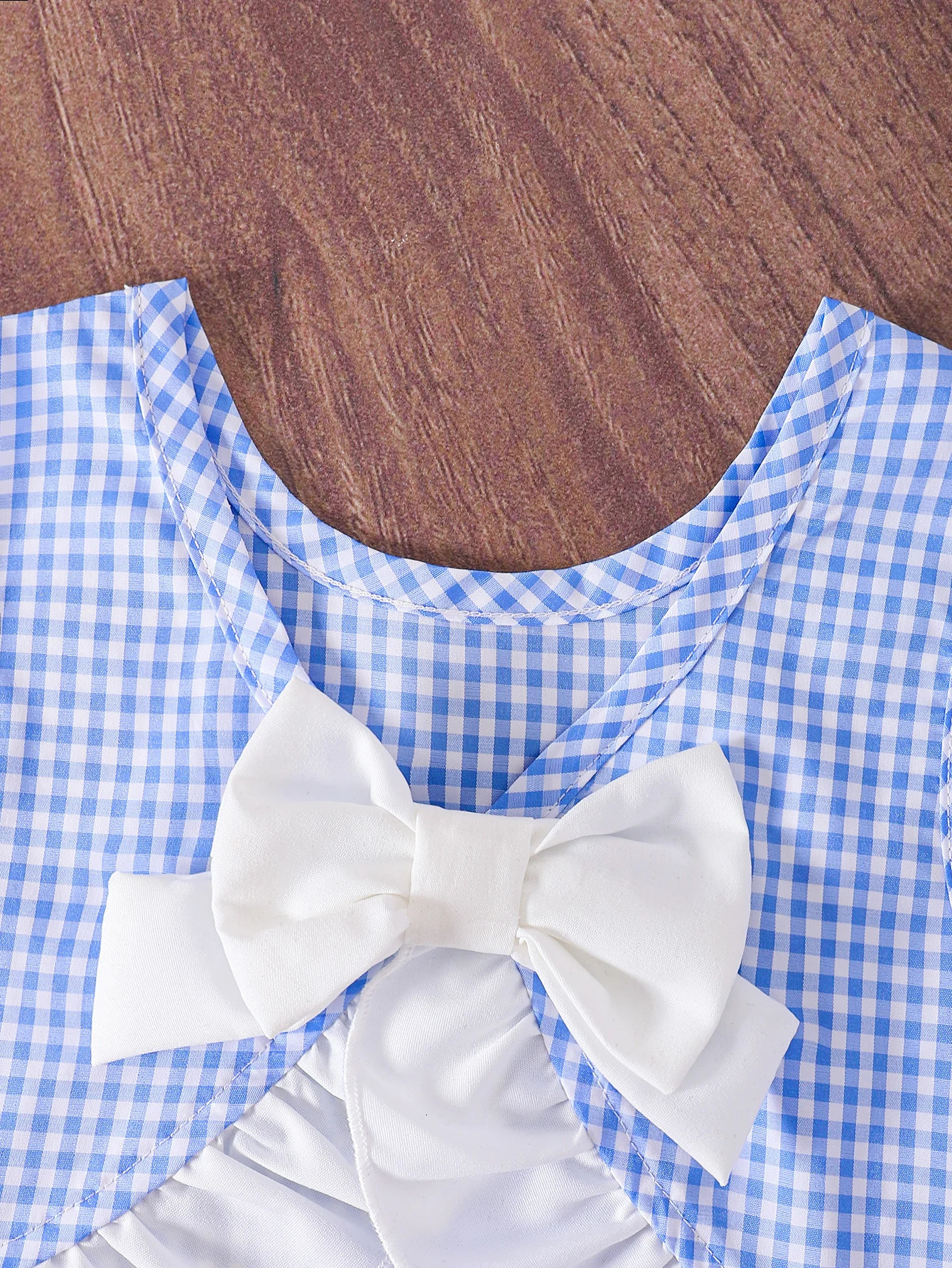 Girls plaid printed round neck sleeveless top paired with pants casual twopiece set 250528