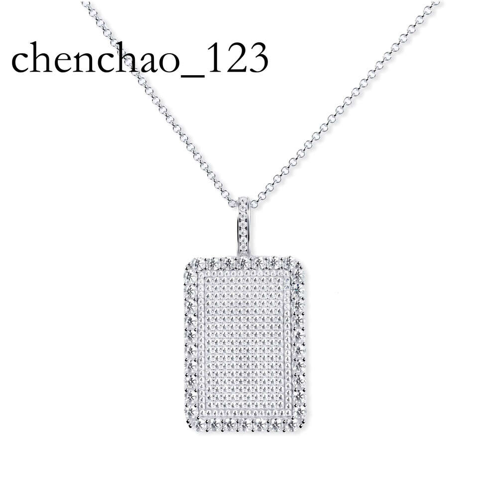 European American Hip Hop Rap Same Style Hang Full D Color Moissanite Necklace Over Dia Pen Fashion Accessories Pendant