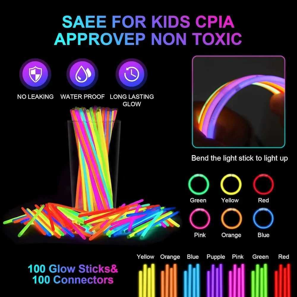 260PCS Party Supplies 20PCS Foam Glow Sticks 20PCS LED Glasses 20PCS Rabbit Ear Bands and 200PCS Light Sticks W250528