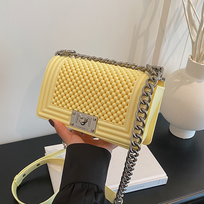 Top Brand High Quality New Small Jelly Bag for Women 2025 New Trendy Fashion Versatile Shoulder Crossbody Bag Stylish Small Square Bag New Free Delive