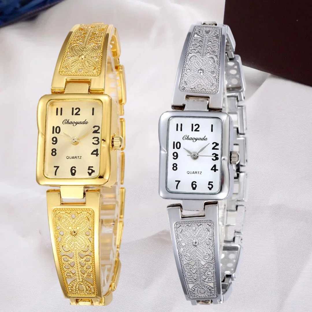 Womens Luxury Gold Silver Square Quartz Wrist Watches for Women Fashion Elegant Woman Watch Ladies Clock relogio feminino XJ250527