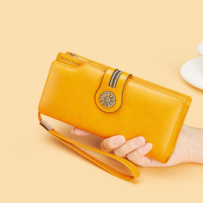 Free Shipping Designer Wallet Genuine Leather Handbag Fashionable, High-quality Exquisite Top-level Cowhide Women's Card Bag Phone Bag Coin Bag