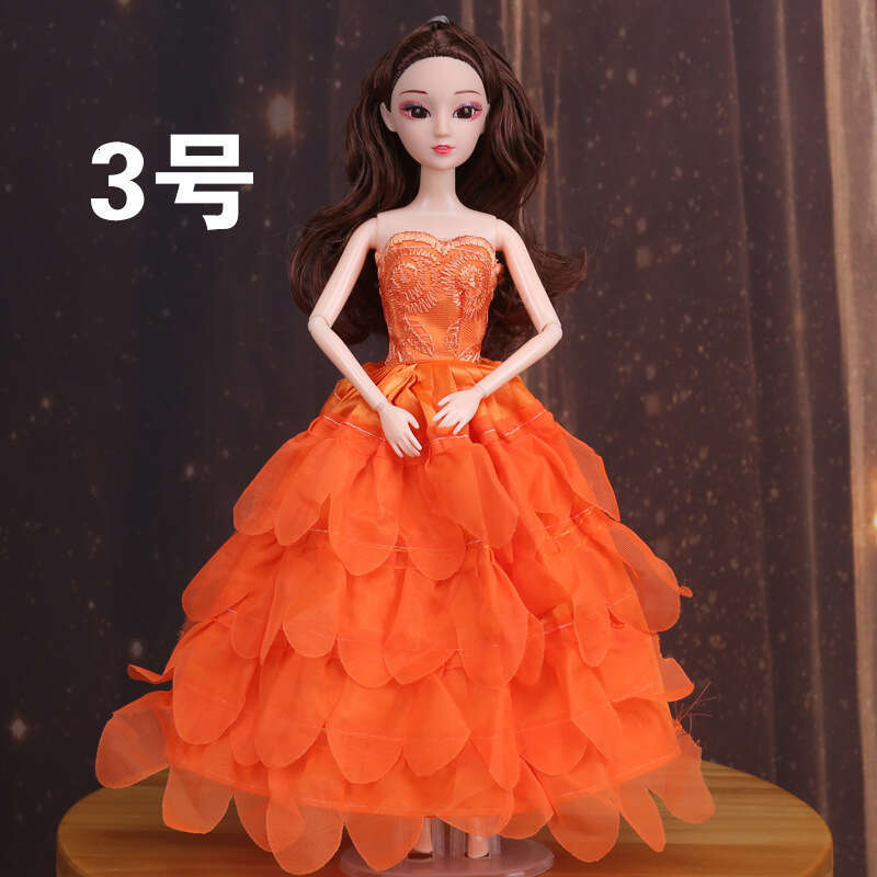 Half Suitable for 30cm Girl Doll Clothes Wedding Princess Train Skirt Evening Dress Loose