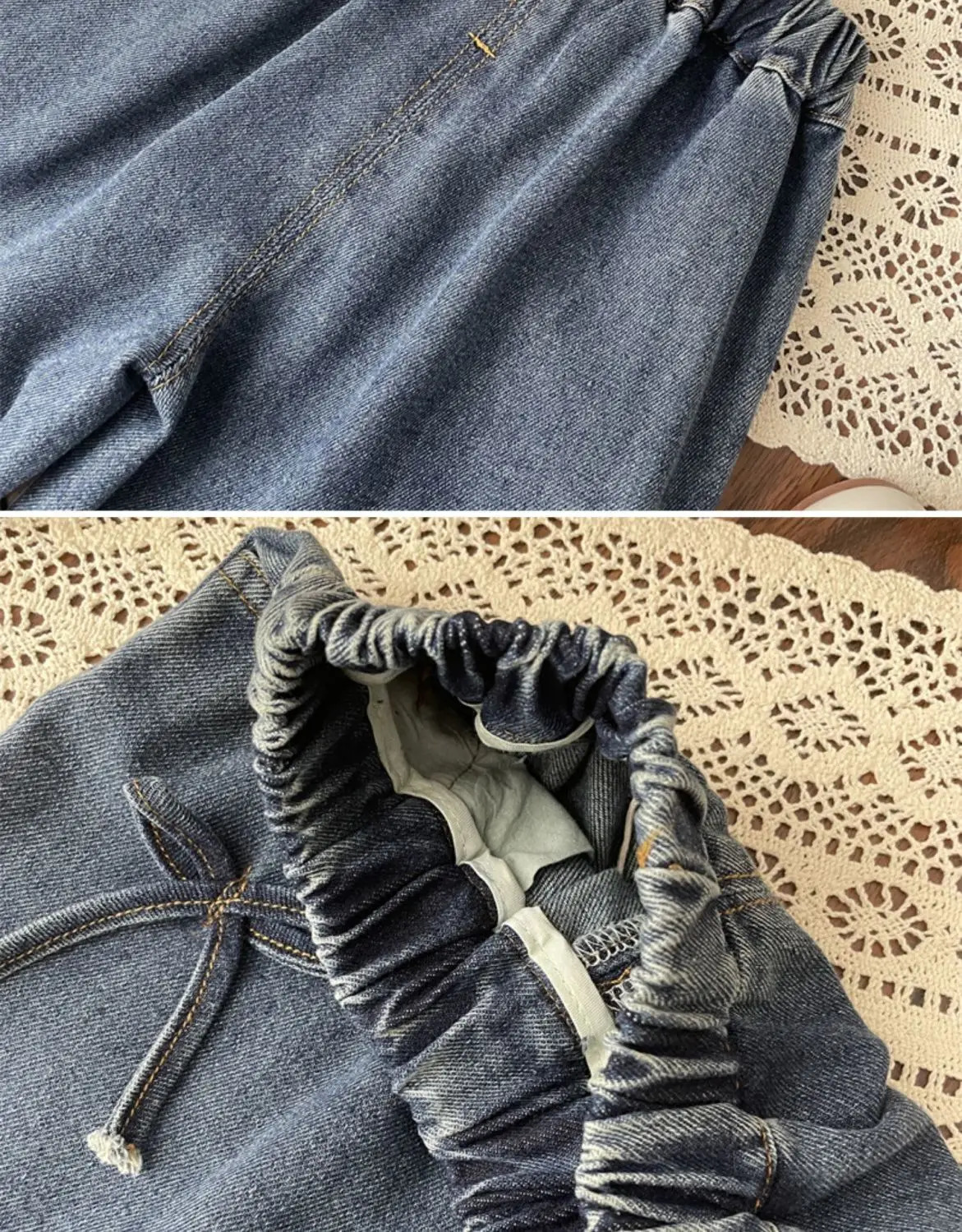 Spring and Autumn Girls Baby Jeans Loose Edition Childrens Korean Bow Denim Straight Leg Pants Wide 250528