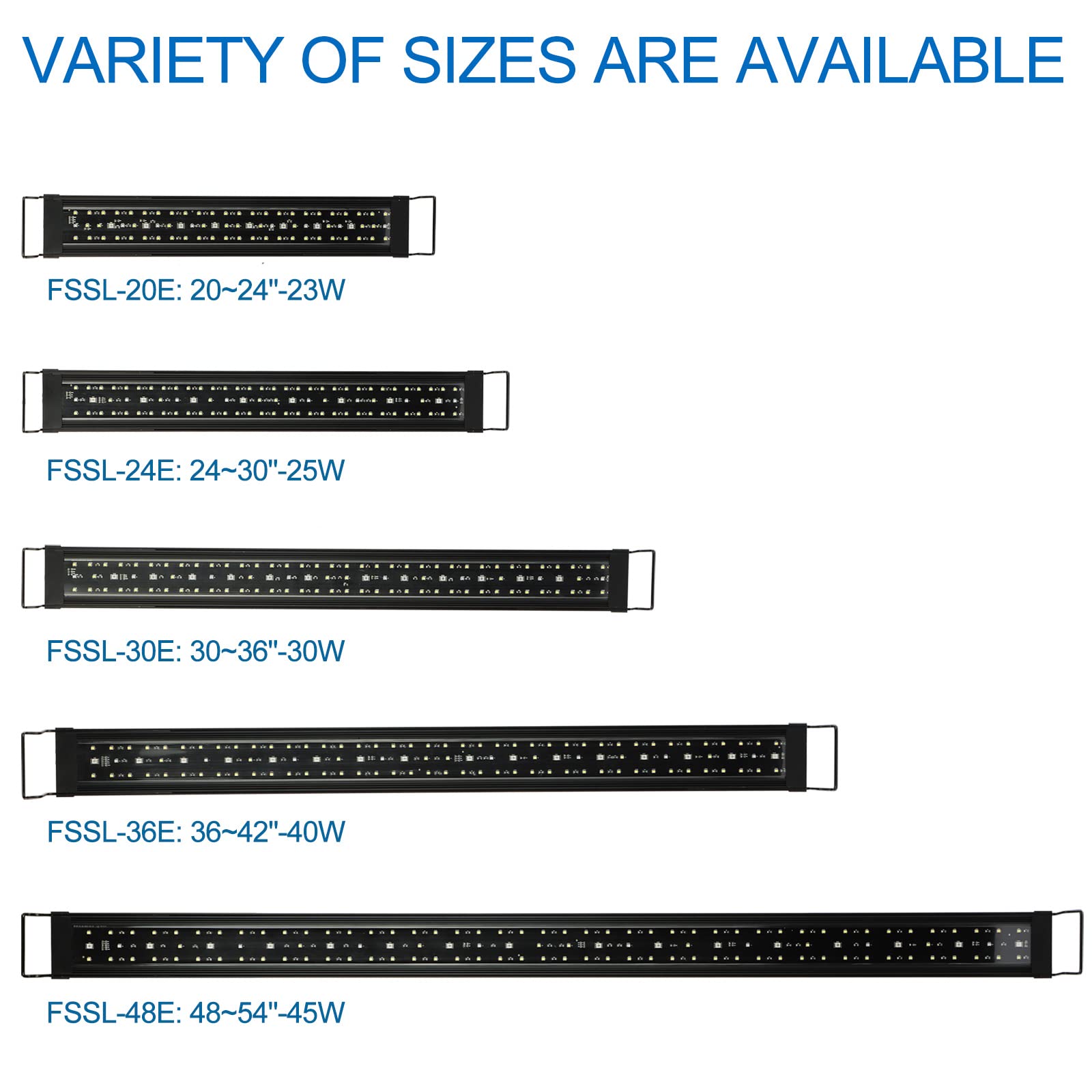 Aquarium LED Light 24"-32" with Timer, 24/7 Cycle, 5 Dimmable Brightness, Sunrise/Sunset Simulation for 10/20/30/55 Gallon Fish Tank