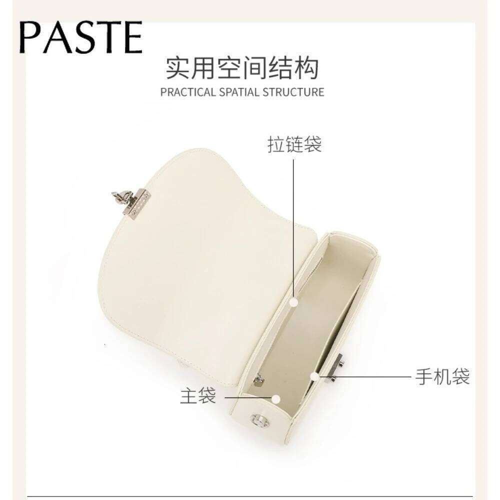 Original Design Beige Color Round Shape Saddle Flap Hard Cow Leather Women Shoulder Crossbody Bag Small
