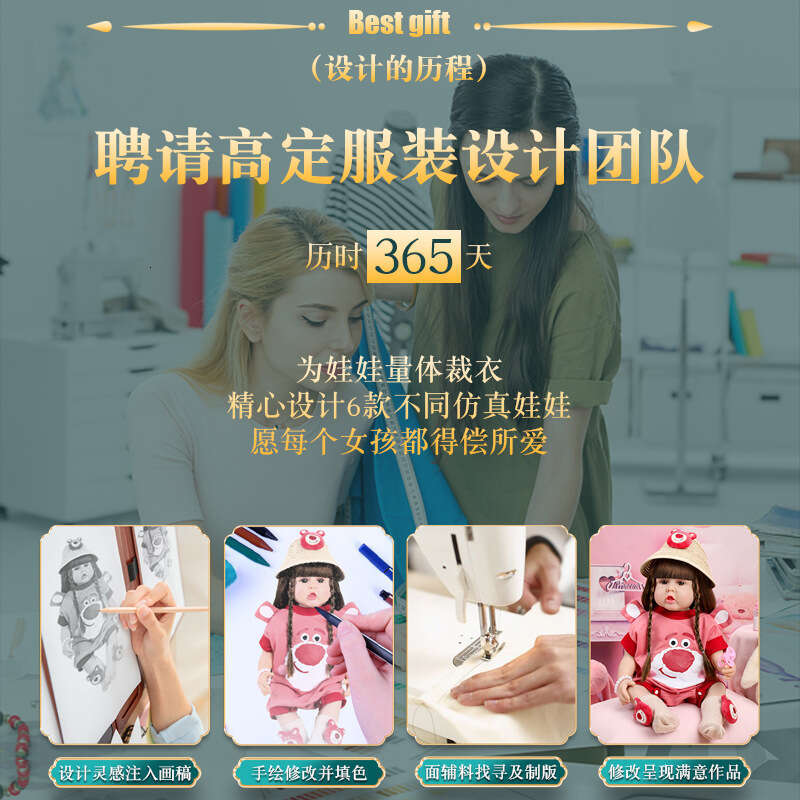 2024 New Model Realistic Reborn Baby Soft Rubber Princess Girl Toy Doll Set Children's Birthday Gift