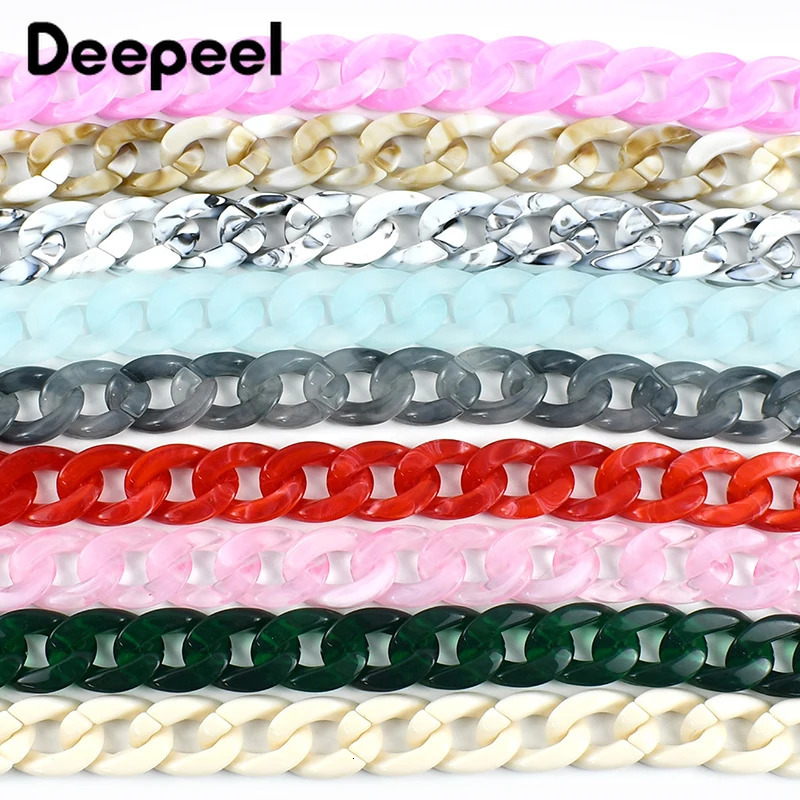 Deepeel 60cm Resin Chains for Womens Bag Shoulder Strap Acrylic Chain Purse Replace Handle Handbag Parts Hardware Accessories 250528