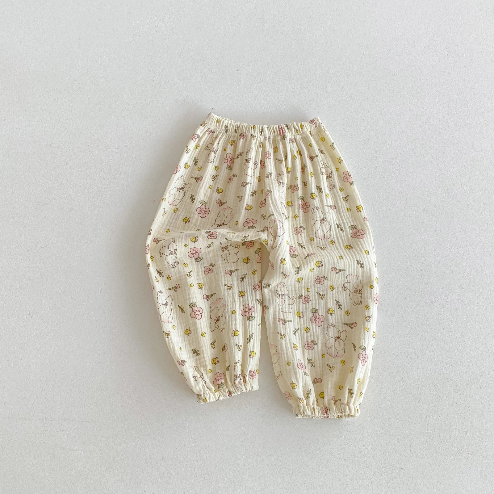Anti Mosquito Pants For Children Clothing Summer Style Kids Girls Floral Trousers Loose Casual Baby Harem Pants 9m-6y 250528