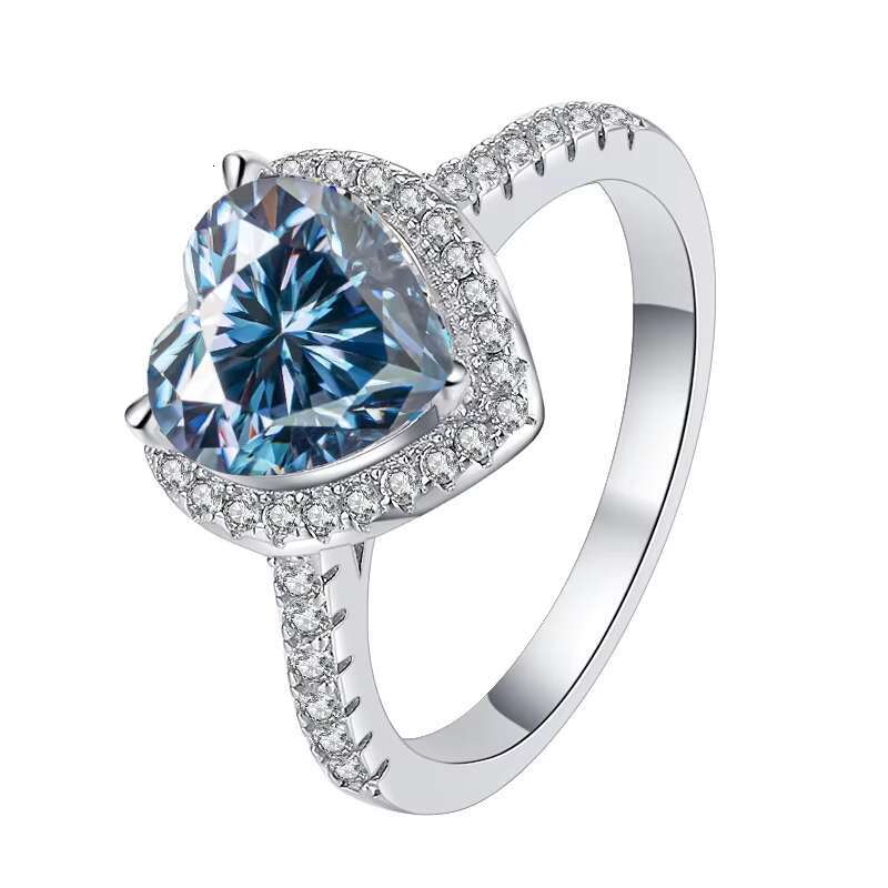 100% Real Moissanite Ring D VVS1 Moissanite Diamond1ct S925 Sliver Wedding Rings for Women