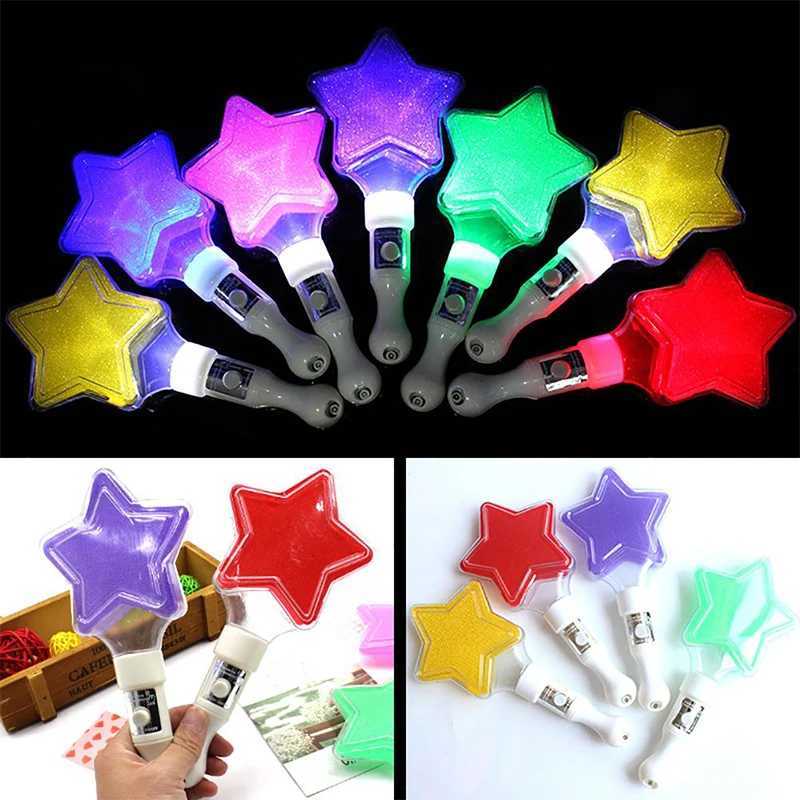 1Pc Colors Change LED Glow Stick Heart Star Shape Luminous Concert Cheering Tube Wedding Party Light Stick W250528