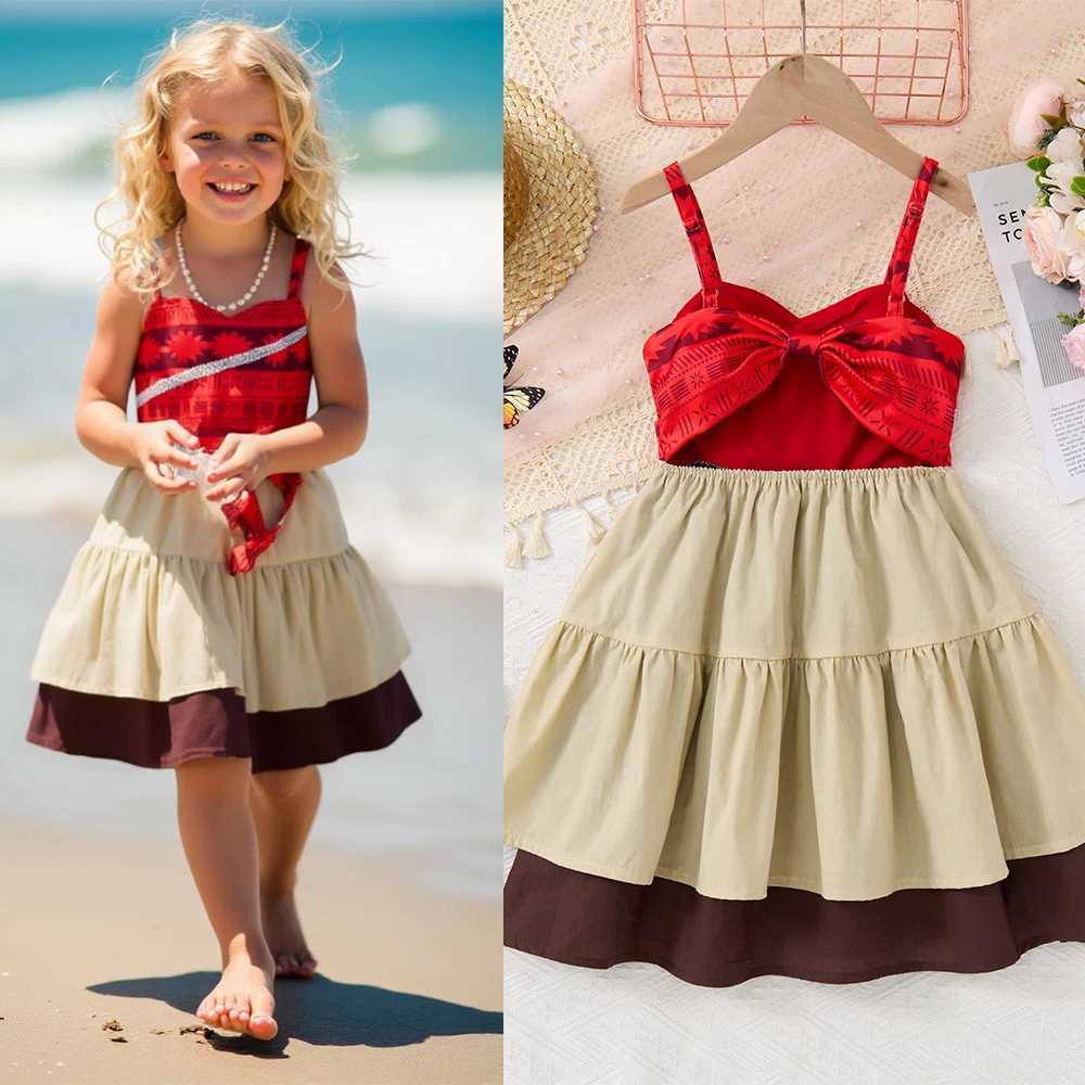 Childrens Dresses Moana Costume Barbi White Snow Sling Short Sleeve Girls Casual Dresses Princess Dress Carnival Party Gifts X250528