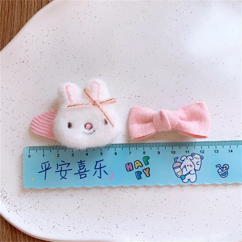 Cute Cartoon Plush Rabbit Princess Hairpins Children Girls Hair Clips Barrettes Accessories Hairclip Headwear Headdress Ornament 250528
