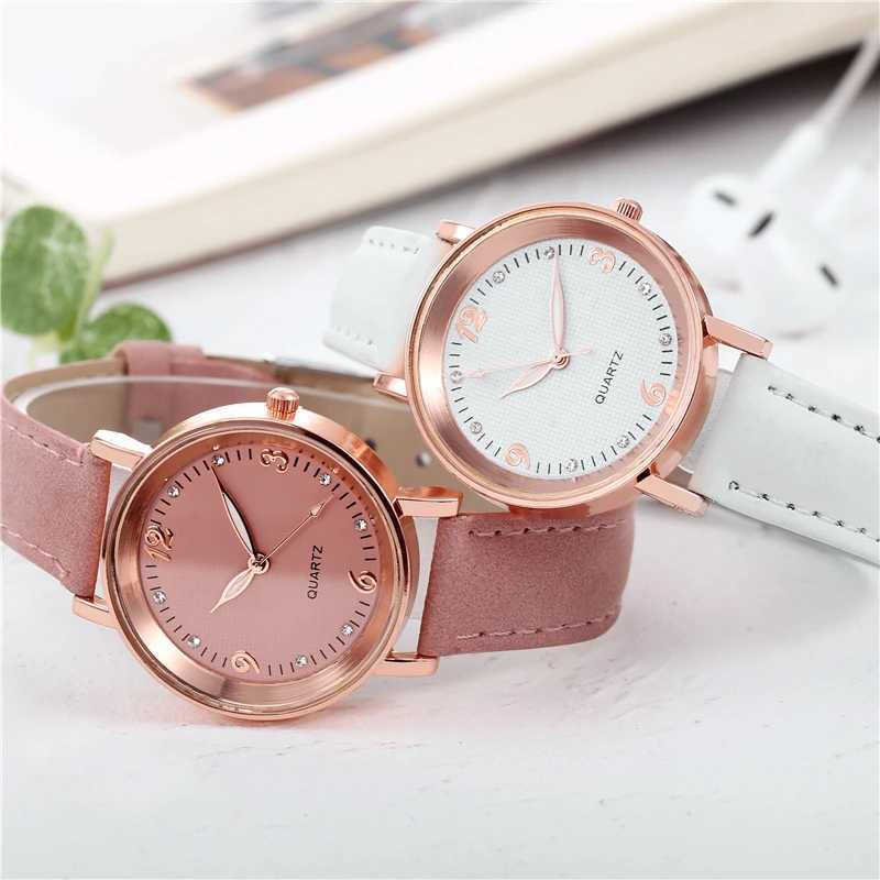 Fashion Arabic Dial Womens Watch Casual Leather Band Analog Quartz Watches XJ250527