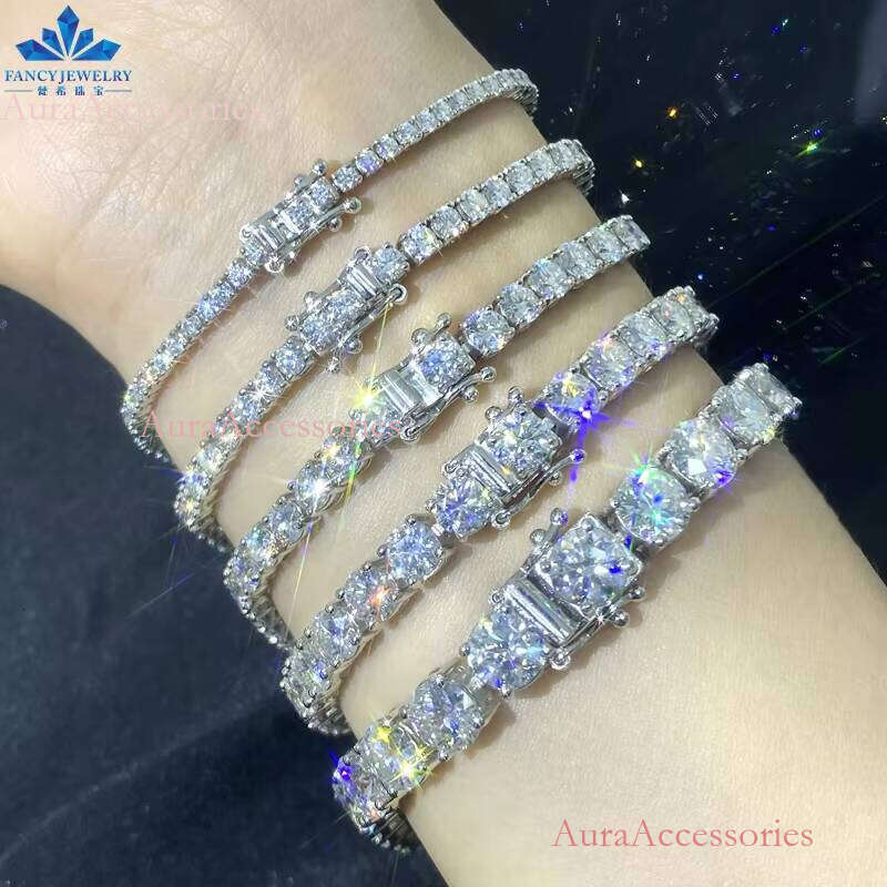 10K Gold Jewelry Dia Tennis Chain CVD HPHT Lab Grown Bracelet for Women