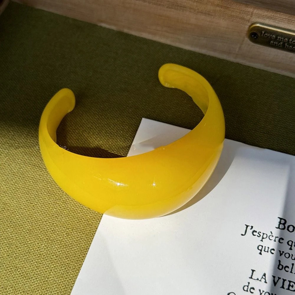 Europe American Style Wide Open Bangle Irregular Acrylic Resin Temperament Fashionable Exaggerated Bracelet Women 250517