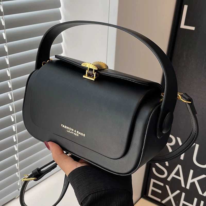 French Pop Luxury Square Bag Fashion PU Leather Crossbody Bag Womens Summer High Quality Commute Shoulder Bag Portable Handbag Y250528