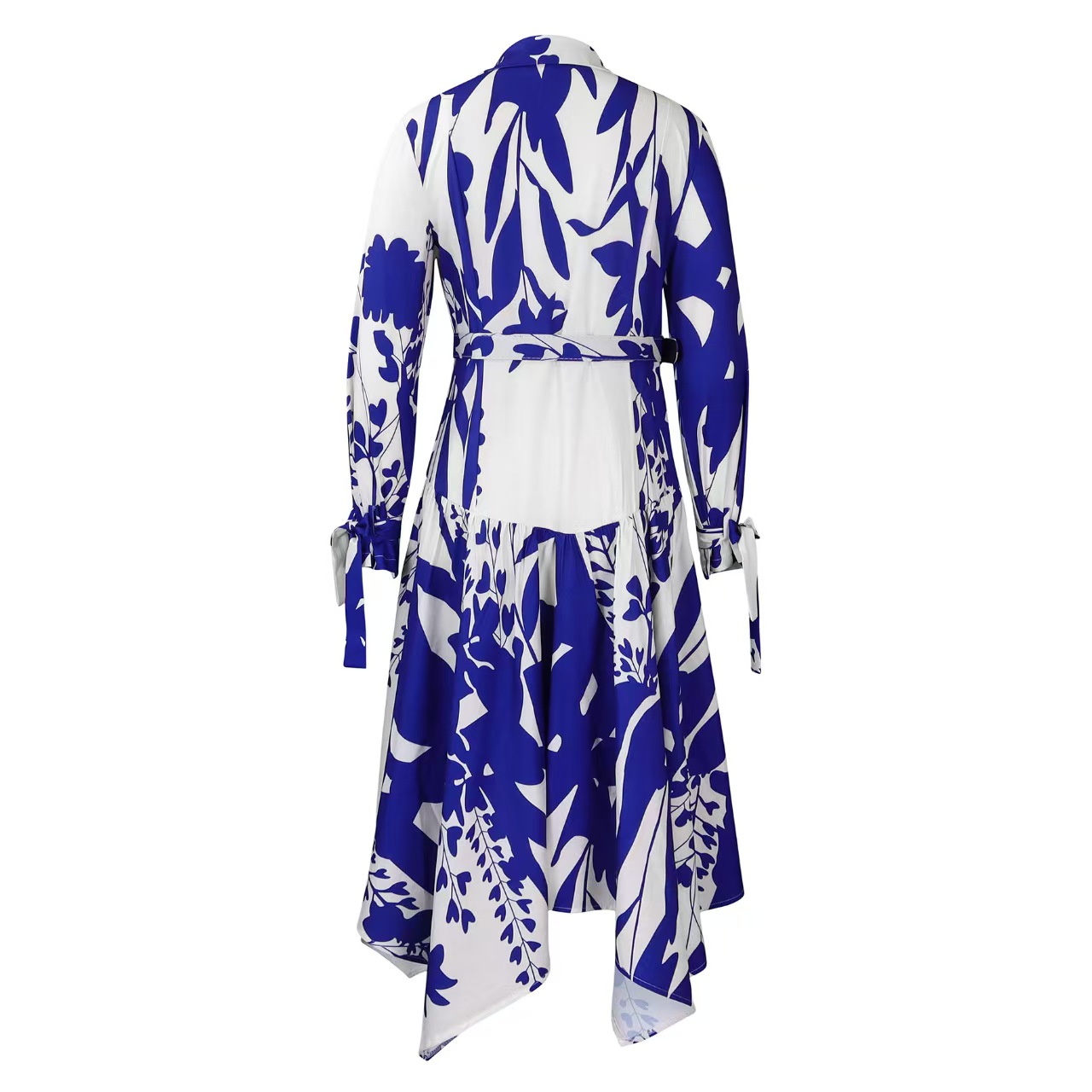 Plus size women's clothing, new stylish printed dresses, irregular lapel dresses Designer Luxury Dresses
