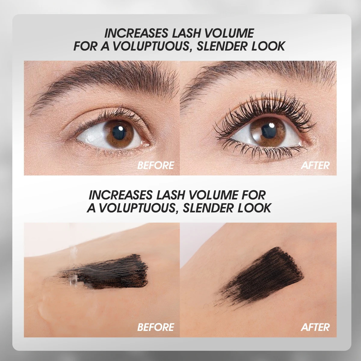 IMAGIC Black Mascara 4D Silk Fiber Waterproof Long Lasting Extension Volume Thick Effet Lengthens Eyelashes Eye Makeup Cosmetics 250523