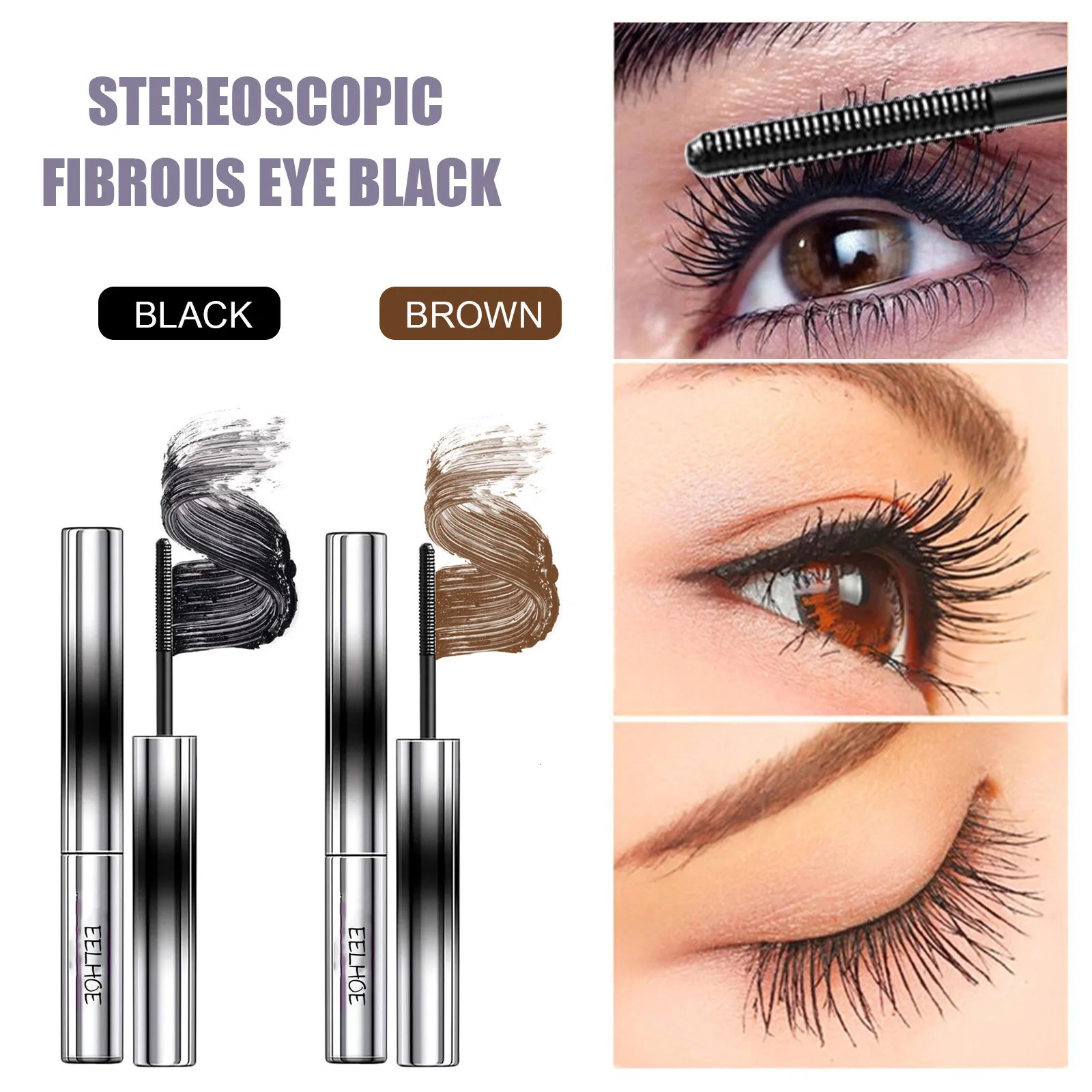 Curling Mascara Lengthening Lasting Styling Eyelash Extension Natural Volume Thickening Lashes Silk Fiber Waterproof Makeup 4g 250523