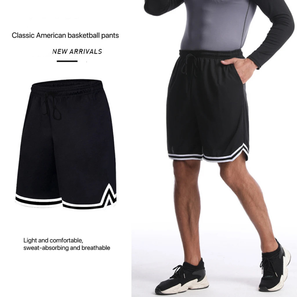 1pcs Men Summer Sports Training Shorts Casual Loose Breathable Fitness Running Speed Drying American Five Point Shorts 250523