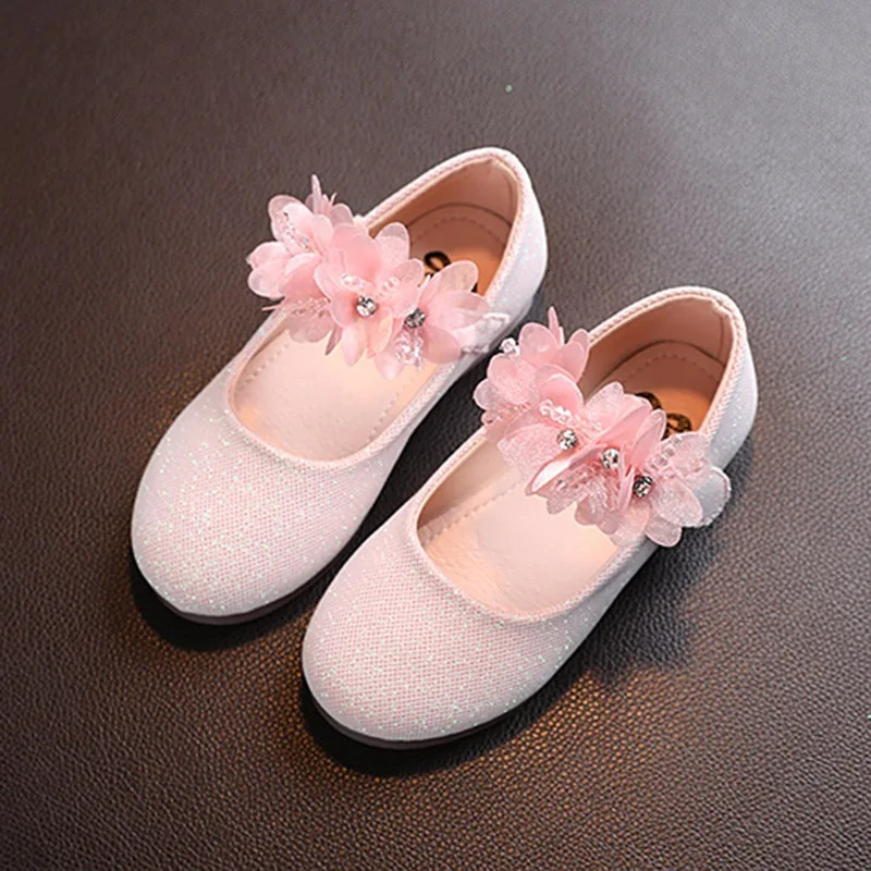 Girl Princess Shoes Spring Autumn Versatile Elegant Flowers Kid Sandals Low Heel Wedding Party Dress Shoes For Children Toddler 250528