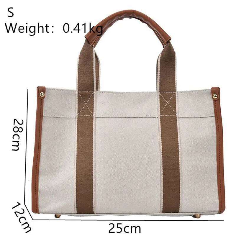 New Fashion Women's Canvas Large Capacity Casual Tote Handbag Designer Shoulder For Ladies High Quality Crossbody Bag