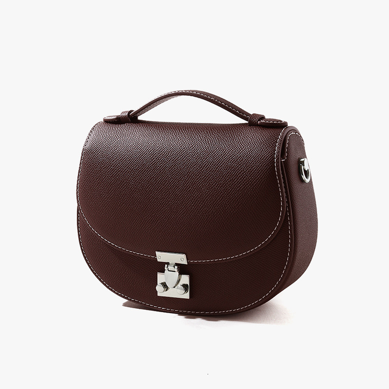 Top Brand Quality New Style 2025 Spring New Leather Women's Bag Simple Style Cowhide Handbag Niche Design Crossbody Bag Women's Bag New Free