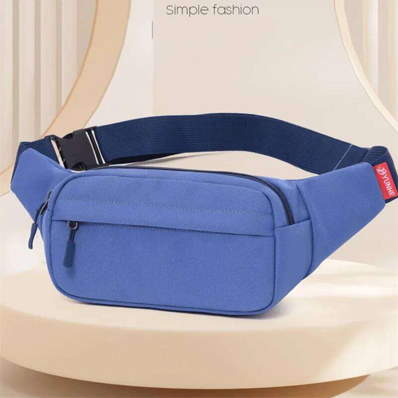 Men Waist Pack Purse Casual Large Belt Pouch Women's Canvas Travel Phone Fanny Banana Bag Hip 3 Pockets