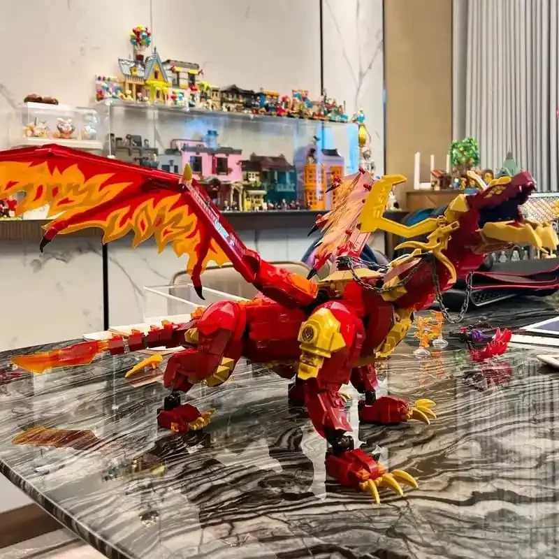 2025 MOC Ninja Series 1342pcs Migh Source Dragon of Motion Creative Building Block Toy Ornaments Childrens Toys Gift Free shipping