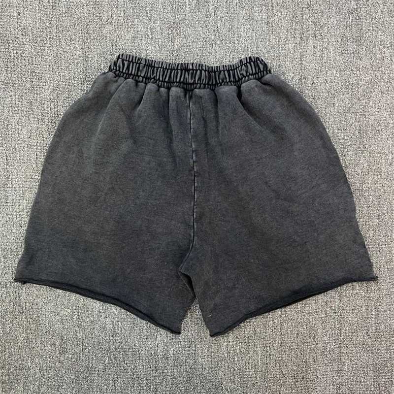 100% pure cotton retro printed drawstring Saint sports shorts for men X250528