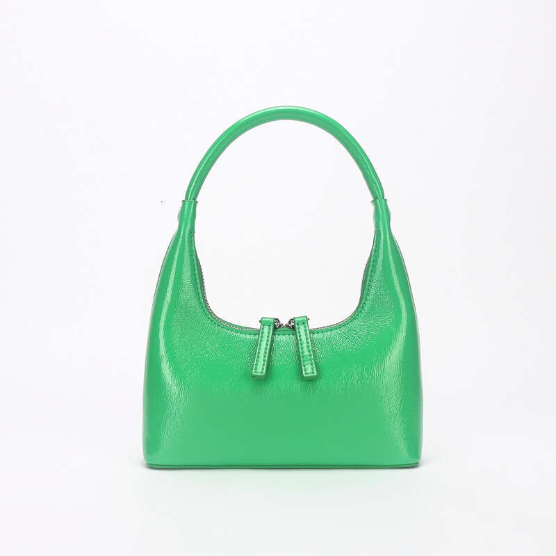 2023 New Genuine Hobo Women's Bag French Patent Leather Underarm Handbag for Women