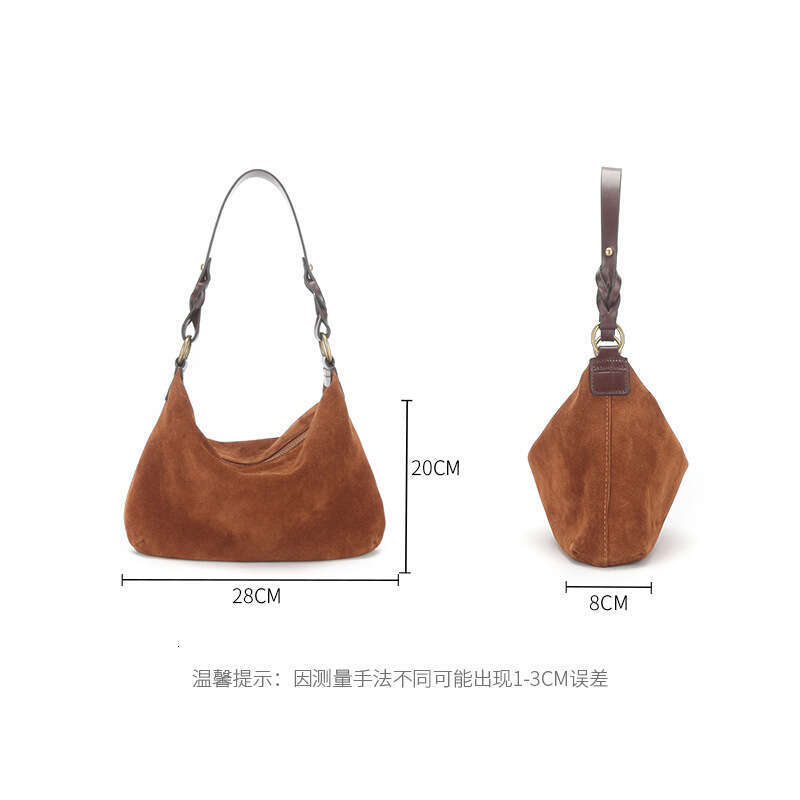 Production of Genuine Leather Underarm Baguette OEM High-end Feel Handbag Shoulder Crossbody Bag