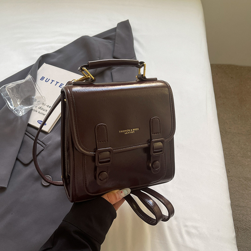 Free Shipping Designer Bag Leisure Niche High-end Hand-held Small Square Bag For Women Versatile Commuting Western-style College Style Backpack