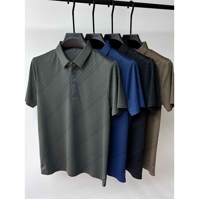Men's Polos Fashion 2025 Slim Fit Polo Shirt Short Sleeve Summer Luxury Clothing Knit Breathable Streetwear Casual Business Top