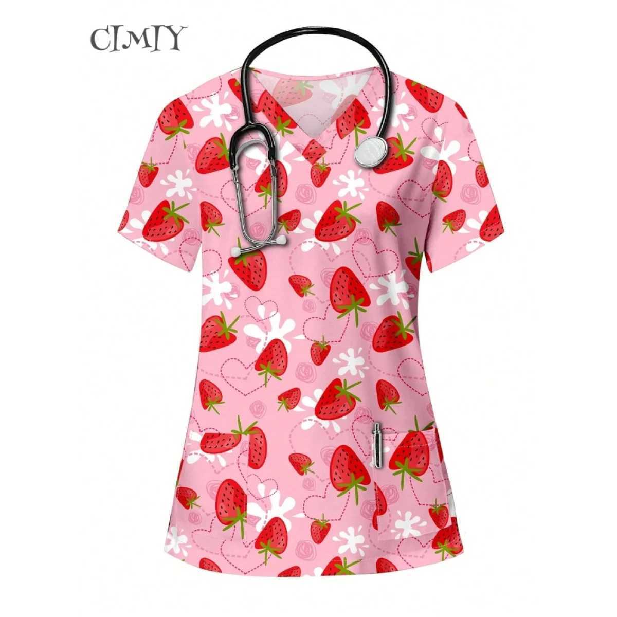 Medical Tools Graphic Healthcare Uniform Nurse Clinic Nursing Workwear Hospital T-shirt casual Short Slve Blouse Women Medical X250528