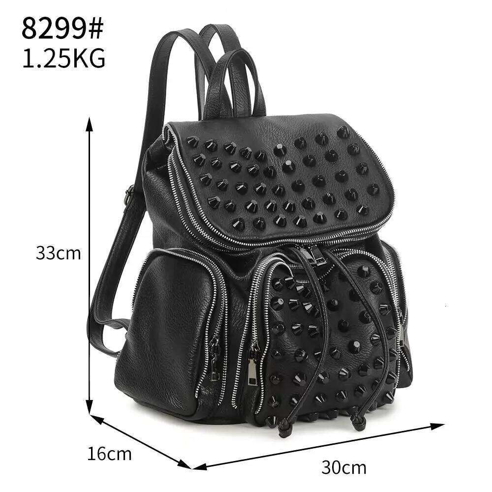 2024 Latest Fashionable Rivet Unique Stylish Backpack For Men*Women