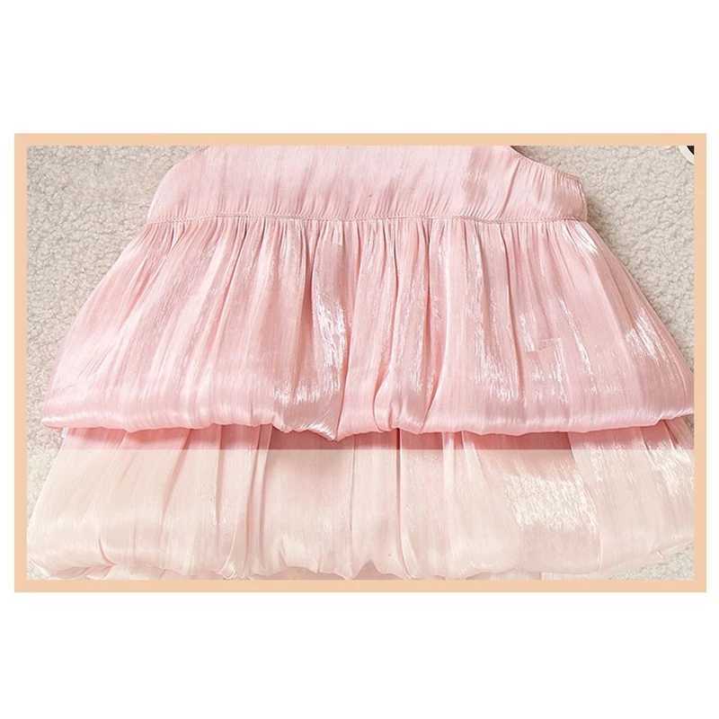 2025 Summer New Baby Girls Clothes Tulip Decorated Cake-Layered Soft Shiny Fabric Romper Onesie Crawler X250528