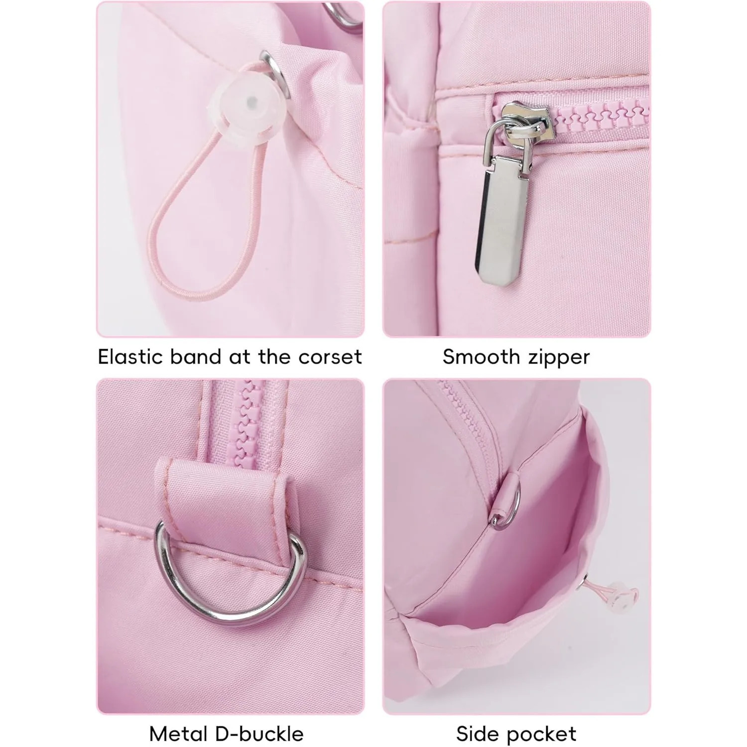 Large Capacity Travel Bag with Trolley Strap Great for Short Trips and Adventures pink 250522