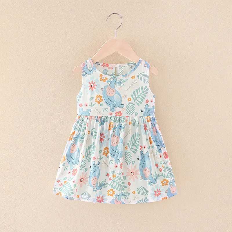 Summer Girl Dress Sleeveless Kids SundressPrinted Skirt Fashion Girls Clothing Beach Party Childrens Clothing Princess Dresses X250528