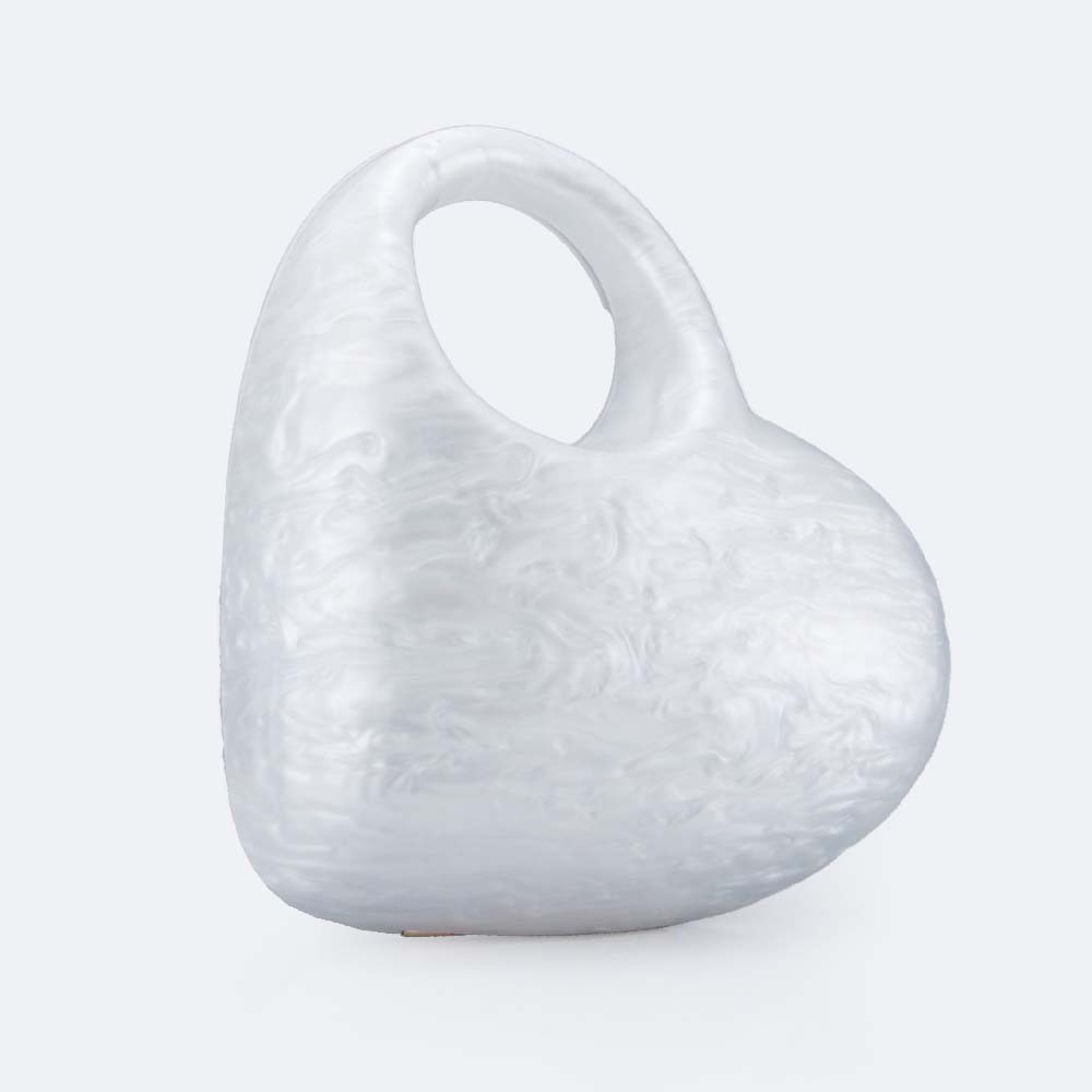 New Adult Girls Handheld Peach Heart Acrylic Bag Women's Fashion Show Wedding Banquet Bag Party Unique Handbag Female