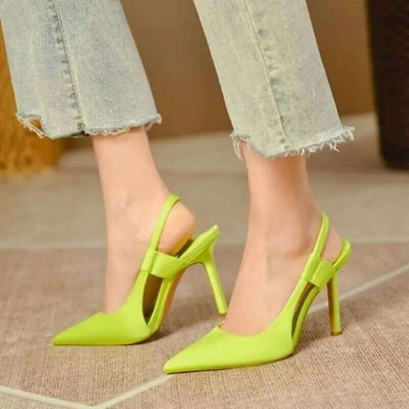 2024New Autumn Fashion Pumps Pointed Toe High Heels Shallow Women's Sandals Shoes for Women Zapatos Mujer